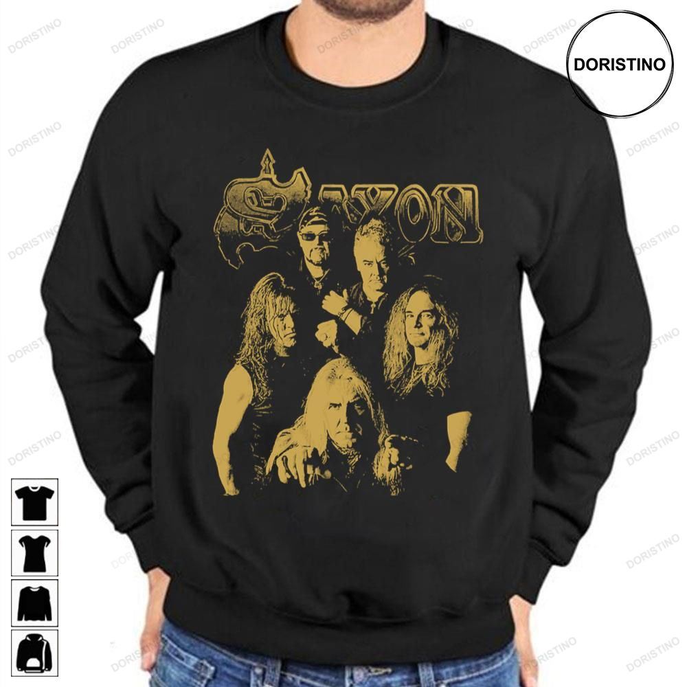 Saxon Band Heavy Metal Retro Art Awesome Shirts